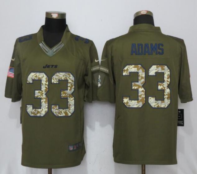 Men New York Jets #33 Adams Green Nike Salute To Service Limited NFL Jerseys->golden state warriors->NBA Jersey